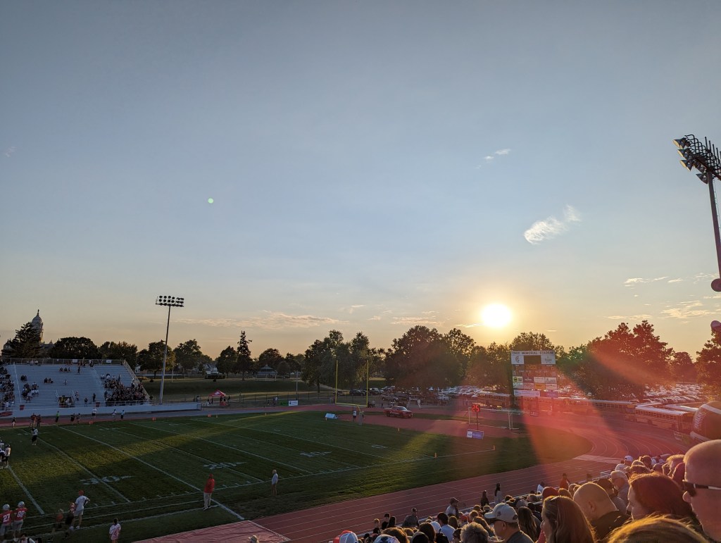 Sunset over Troy Memorial Stadium